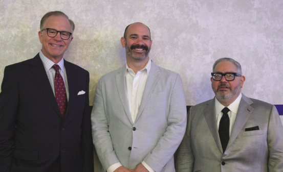 (L-R) Roger Schmelzer (NCIGF), Commissioner Michael Humphreys, Raymond Bauso (PA)